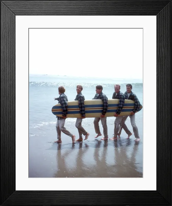 Framed Print : Beach Boys On The Beach With A Surfboard Framed Print : Beach Boys On The Beach With A Surfboard