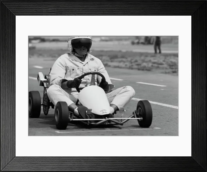 Framed Print : Paul Newman, Go Kart Raceway, Azusa, California Framed Print : Paul Newman, Go Kart Raceway, Azusa, California