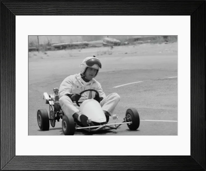 Framed Print : Paul Newman, Go Kart Raceway, Azusa, California Framed Print : Paul Newman, Go Kart Raceway, Azusa, California