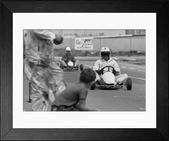 Framed Print : Paul Newman, Go Kart Raceway, Azusa, California Framed Print : Paul Newman, Go Kart Raceway, Azusa, California