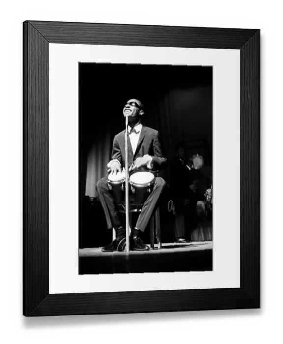 Framed Print : Stevie Wonder Performing Framed Print : Stevie Wonder Performing