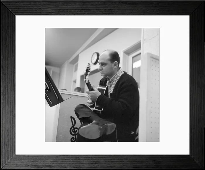 Framed Print : Joe Pass In The Studio Framed Print : Joe Pass In The Studio