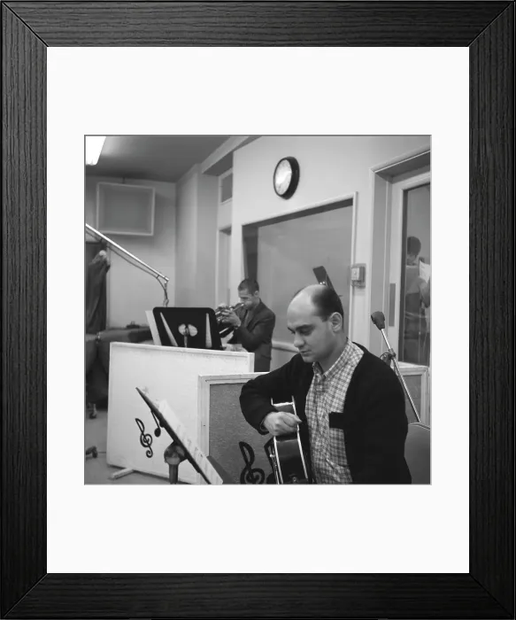 Framed Print : Joe Pass In The Studio Framed Print : Joe Pass In The Studio