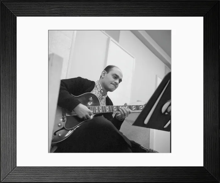Framed Print : Joe Pass In The Studio Framed Print : Joe Pass In The Studio
