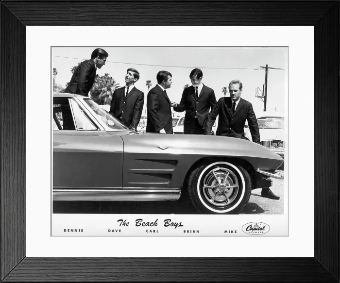 Framed Print : Beach Boys With A Corvette Framed Print : Beach Boys With A Corvette