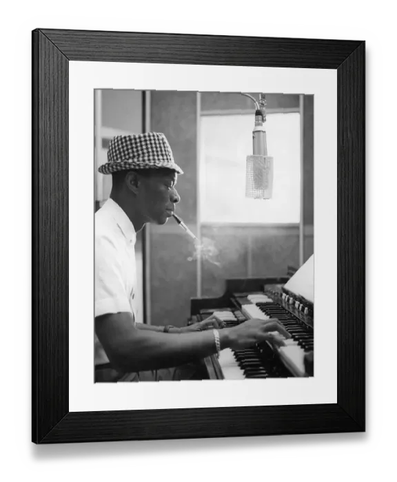 Framed Print : Nat King Cole Recording Framed Print : Nat King Cole Recording