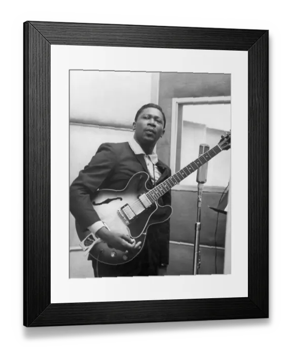 Framed Print : BB King Recording Framed Print : BB King Recording