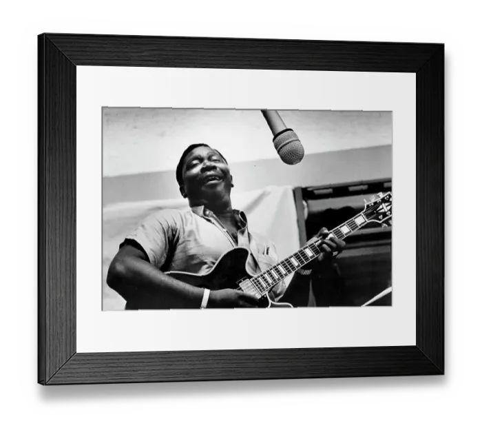 Framed Print : BB King Recording Framed Print : BB King Recording