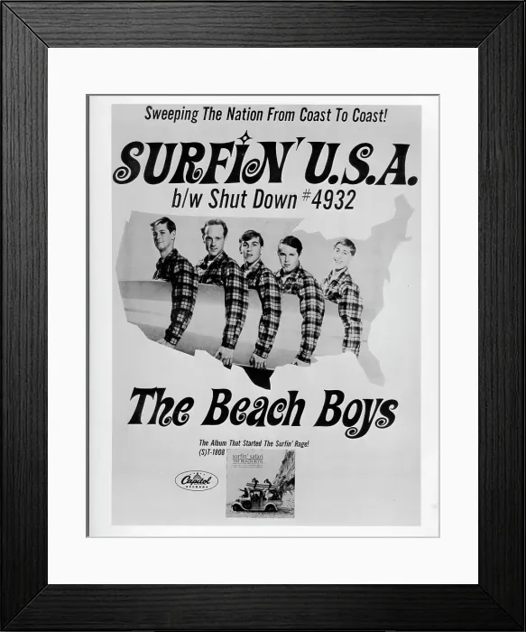 Framed Print : Beach Boys Surfin USA Framed Print : Beach Boys Surfin USA