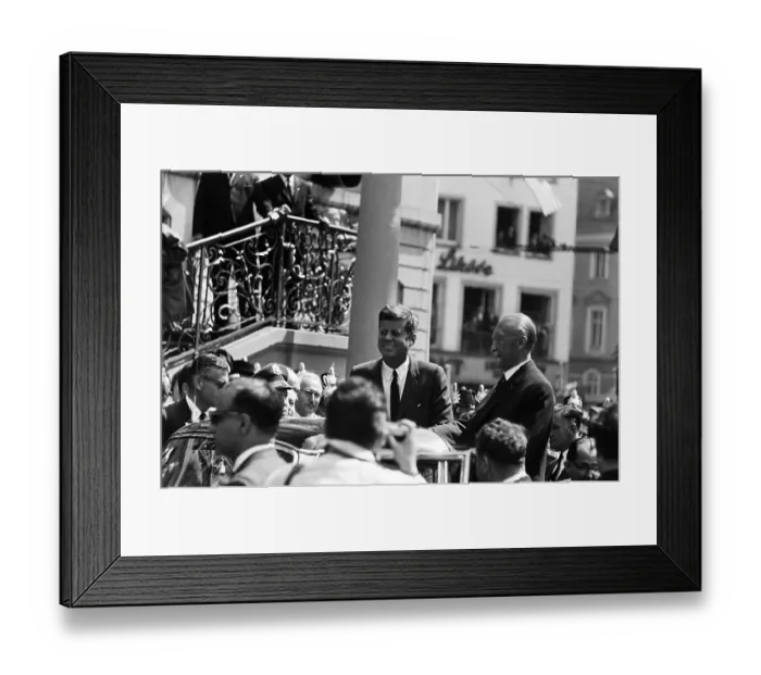 Framed Print : President Kennedy Greets The Crowd In Cologne, Germany Framed Print : President Kennedy Greets The Crowd In Cologne, Germany