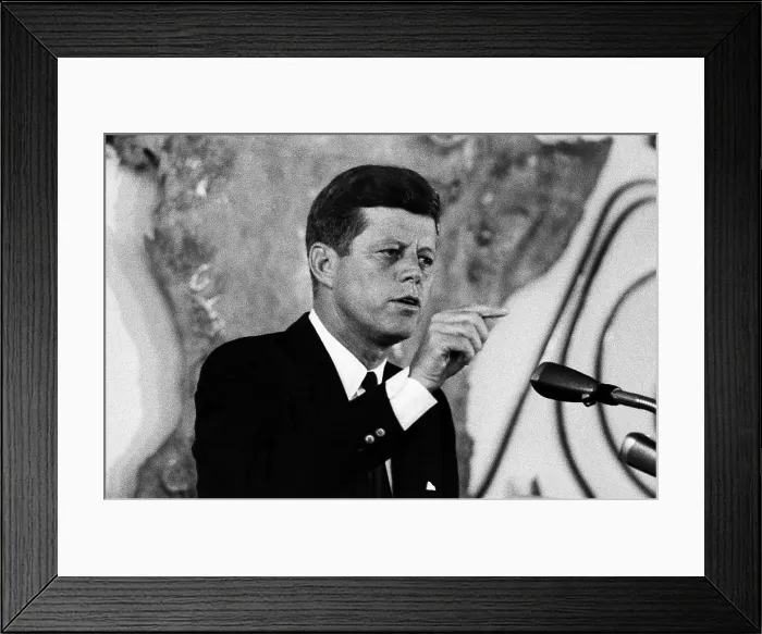 Framed Print : President Kennedy Speaks In Cologne, Germany Framed Print : President Kennedy Speaks In Cologne, Germany
