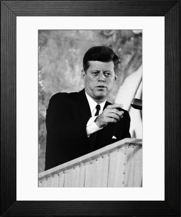 Framed Print : President Kennedy Speaks In Cologne, Germany Framed Print : President Kennedy Speaks In Cologne, Germany