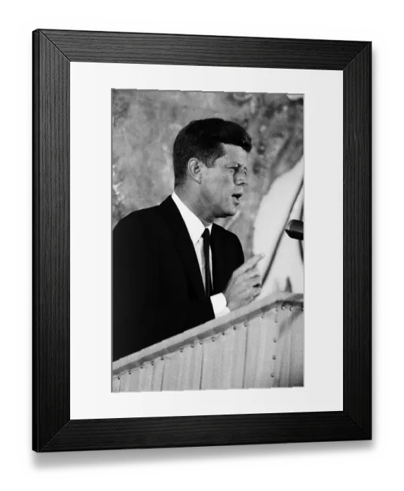 Framed Print : President Kennedy Speaks In Cologne, Germany Framed Print : President Kennedy Speaks In Cologne, Germany