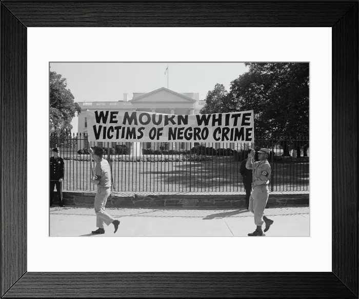 Framed Print : American Nazi Party Protest Framed Print : American Nazi Party Protest