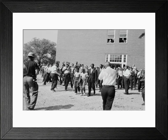 Framed Print : Birmingham School Desegregation Framed Print : Birmingham School Desegregation
