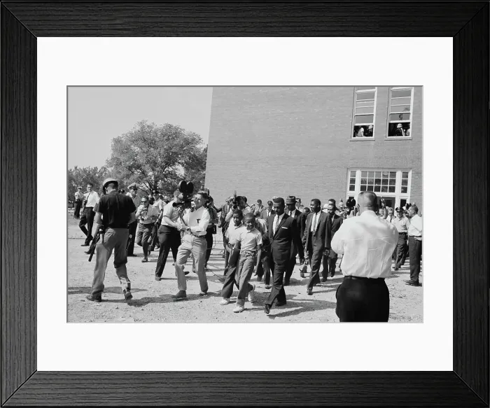 Framed Print : Birmingham School Desegregation Framed Print : Birmingham School Desegregation