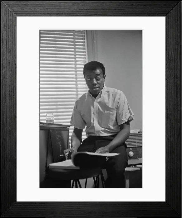 Framed Print : James Baldwin Script Framed Print : James Baldwin Script