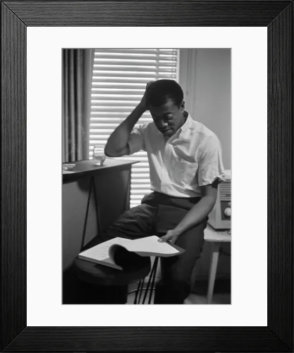 Framed Print : James Baldwin Script Framed Print : James Baldwin Script