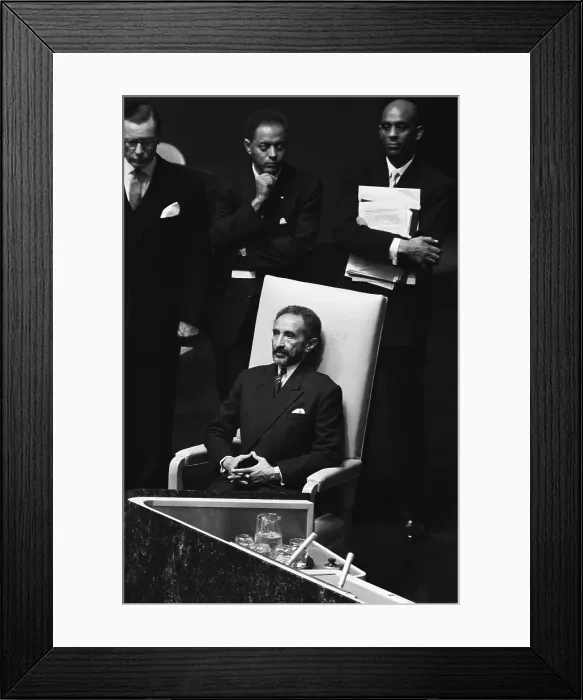 Framed Print : Haile Selassie Prepares To Address The United Nations Framed Print : Haile Selassie Prepares To Address The United Nations