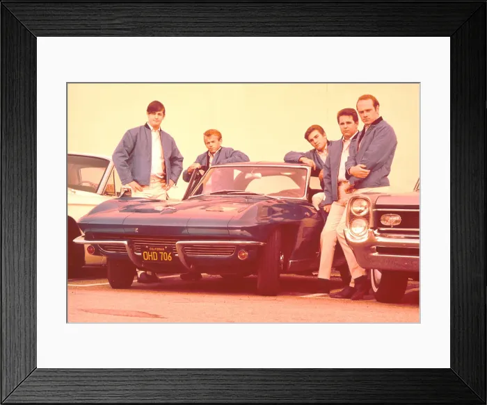 Framed Print : Beach Boys With A Corvette Framed Print : Beach Boys With A Corvette