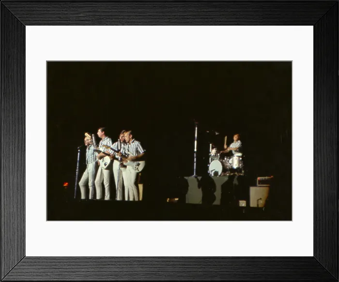 Framed Print : Beach Boys Performing In Striped Shirts Framed Print : Beach Boys Performing In Striped Shirts