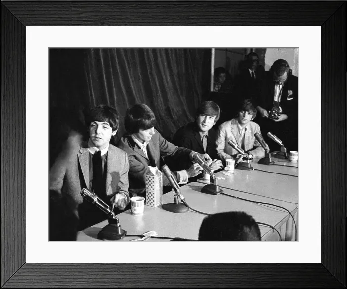 Framed Print : Beatles Press Conference Framed Print : Beatles Press Conference