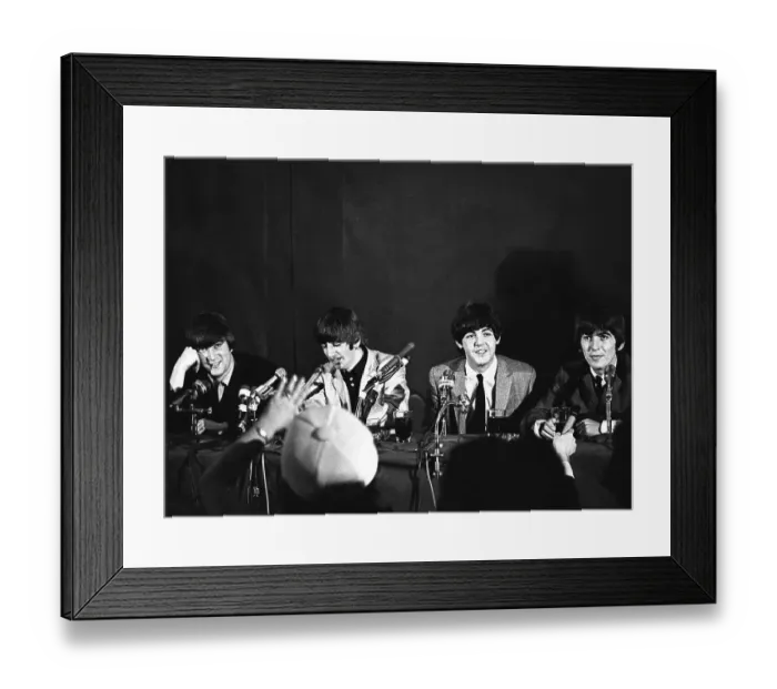 Framed Print : Beatles Press Conference In NY