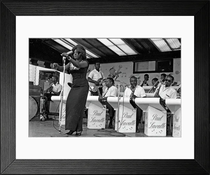 Framed Print : Singer Performing With Band Framed Print : Singer Performing With Band