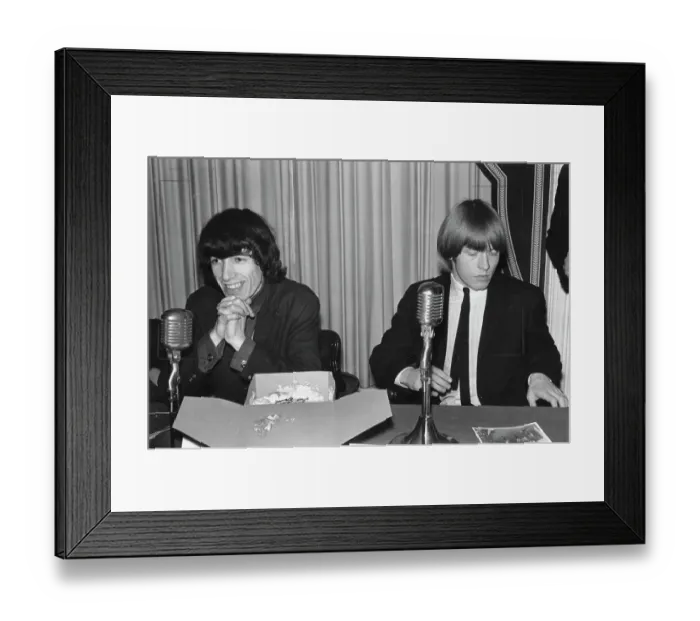 Framed Print : Rolling Stones Press Conference In NY