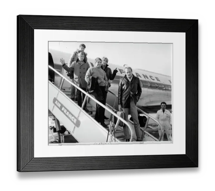 Framed Print : Beach Boys Arrive In France Framed Print : Beach Boys Arrive In France