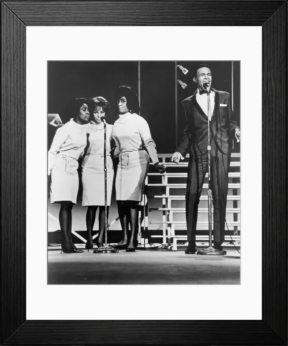 Framed Print : Martha & The Vandellas With Marvin Gaye At TAMI Show Framed Print : Martha & The Vandellas With Marvin Gaye At TAMI Show