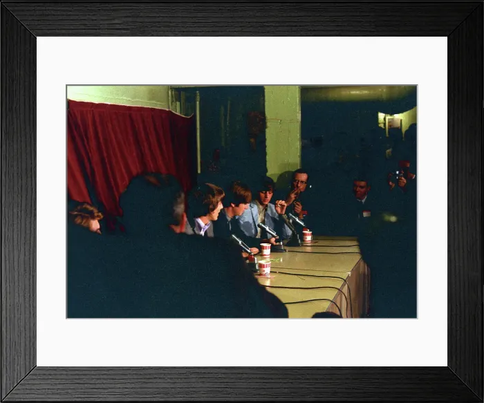 Framed Print : Beatles Press Conference