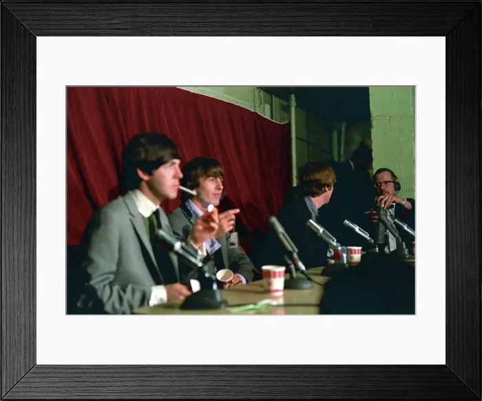 Framed Print : Beatles Press Conference