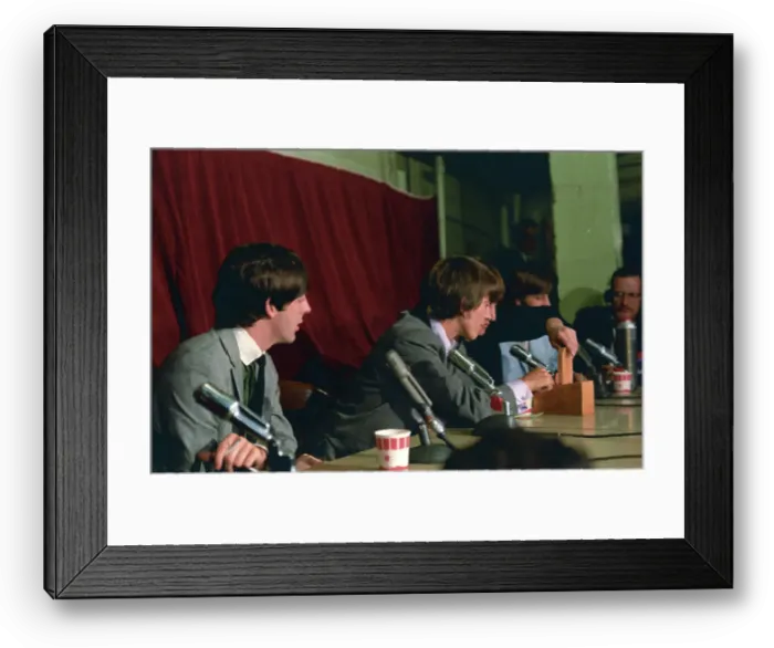 Framed Print : Beatles Press Conference Framed Print : Beatles Press Conference