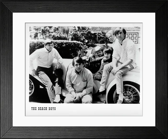 Framed Print : Beach Boys With An Antique Car