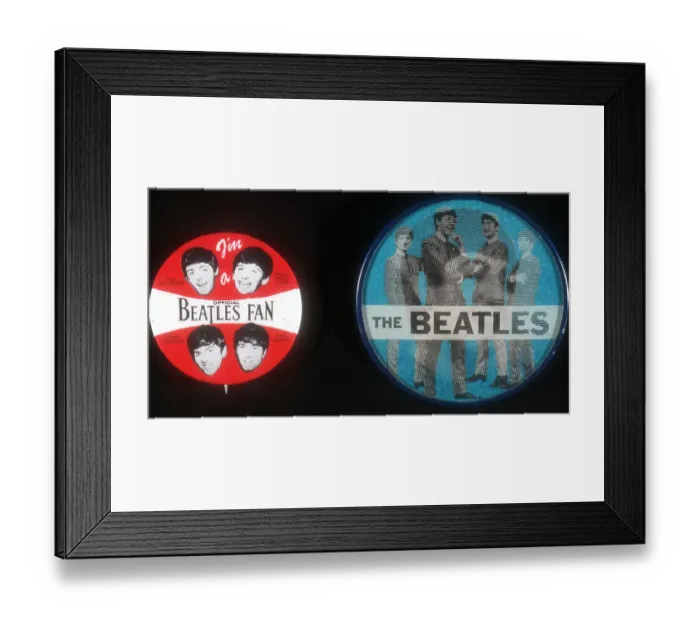 Framed Print : Beatles Buttons Framed Print : Beatles Buttons