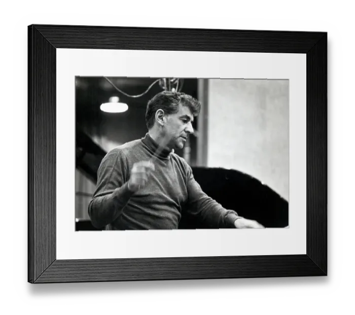 Framed Print : Leonard Bernstein In The Studio Framed Print : Leonard Bernstein In The Studio