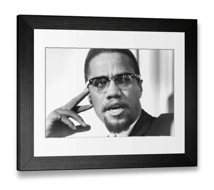 Framed Print : Malcolm X Portrait Framed Print : Malcolm X Portrait
