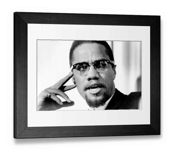 Framed Print : Malcolm X. ROCHESTER, NY - FEBRUARY 16: Former Nation Of Islam leader Framed Print : Malcolm X. ROCHESTER, NY - FEBRUARY 16: Former Nation Of Islam leader