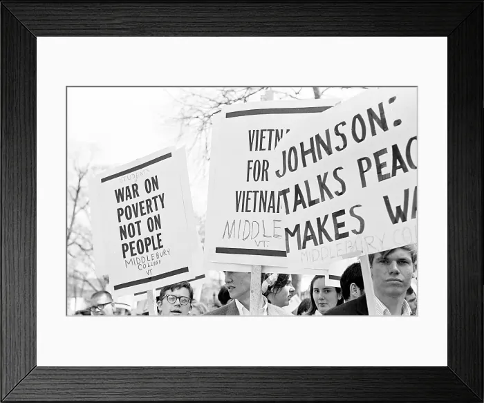 Framed Print : Vietnam Protest Framed Print : Vietnam Protest