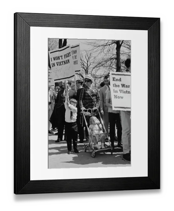Framed Print : March Against The Vietnam War Framed Print : March Against The Vietnam War