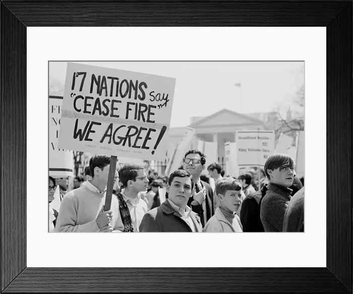 Framed Print : March Against The Vietnam War Framed Print : March Against The Vietnam War