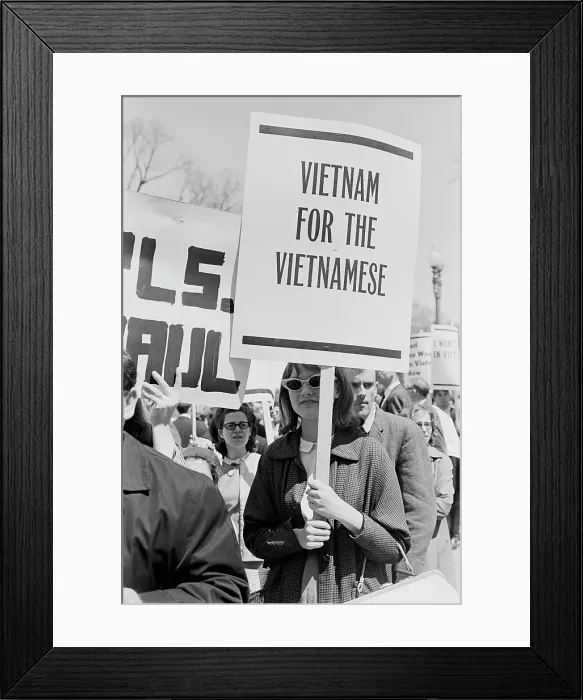Framed Print : March Against The Vietnam War Framed Print : March Against The Vietnam War