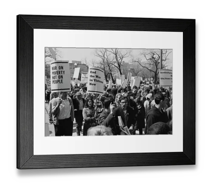 Framed Print : March Against The Vietnam War Framed Print : March Against The Vietnam War