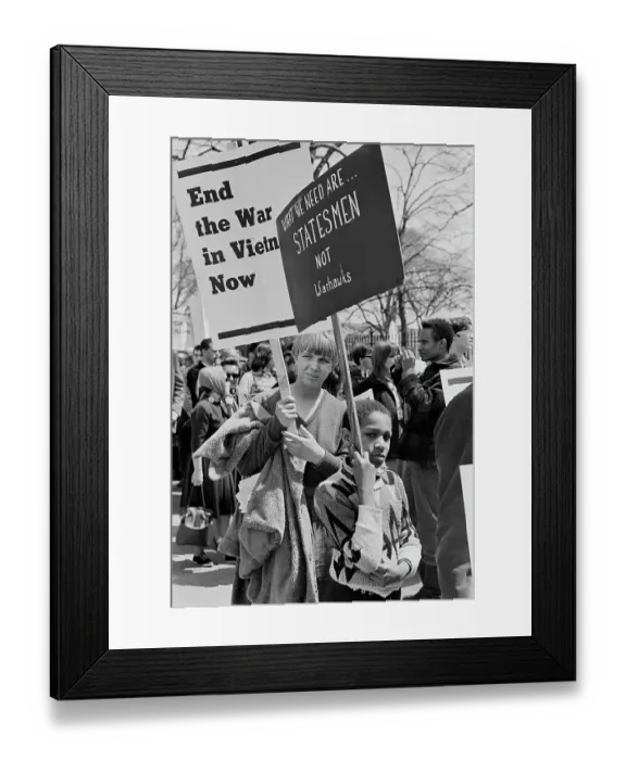 Framed Print : March Against The Vietnam War