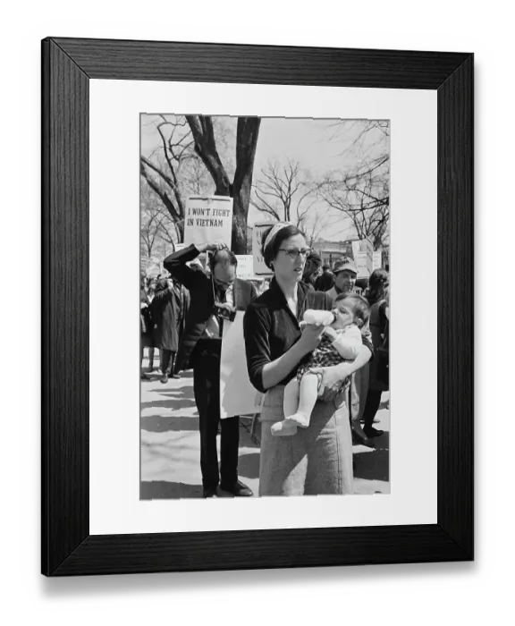 Framed Print : March Against The Vietnam War Framed Print : March Against The Vietnam War
