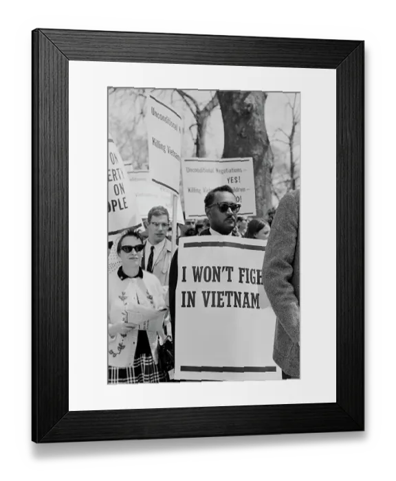 Framed Print : March Against The Vietnam War Framed Print : March Against The Vietnam War
