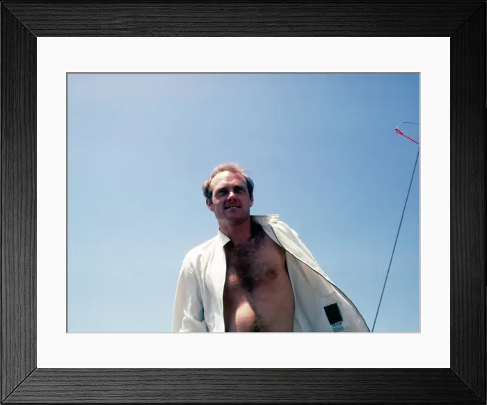 Framed Print : Mike Love On A Boat