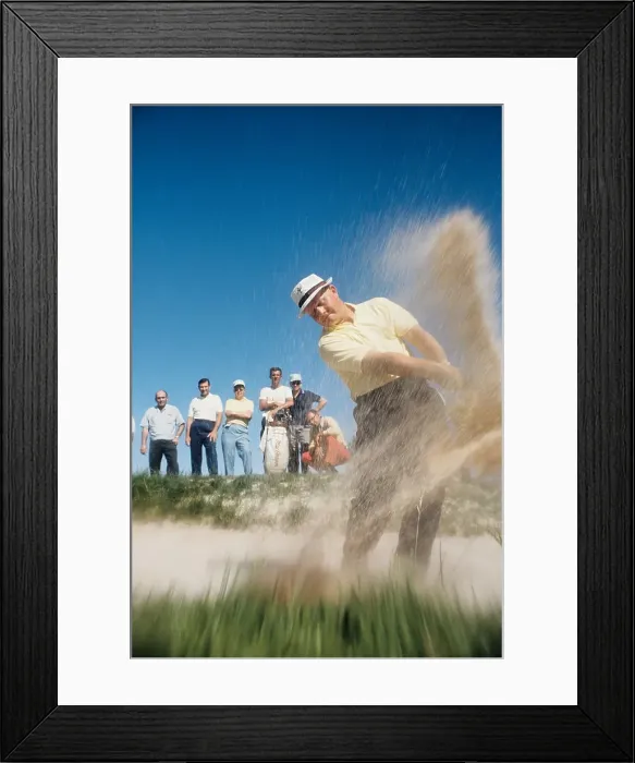 Framed Print : Jack Nicklaus In The Sand Framed Print : Jack Nicklaus In The Sand
