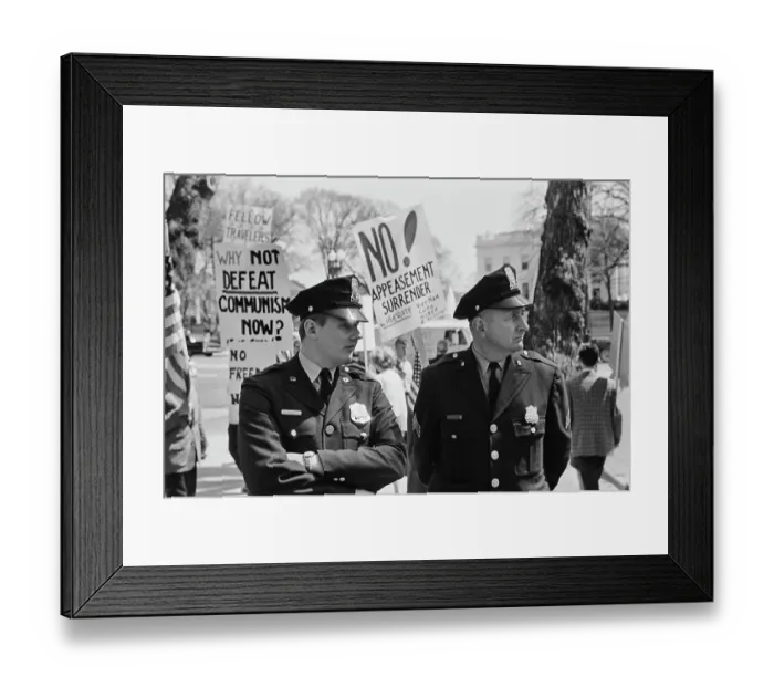 Framed Print : Pro-Vietnam War Rally